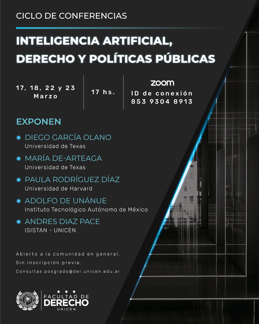 Ciclo de conferencias sobre “Inteligencia artificial, derecho y
